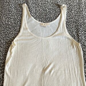 Michael Kors Cream Tank Top XL cashmere silk blend